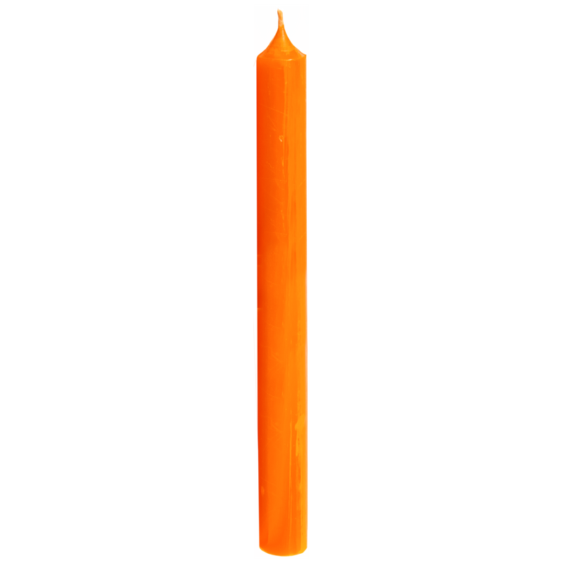Tall Dinner Candles – Orange (Drip-Free, 11.5h)