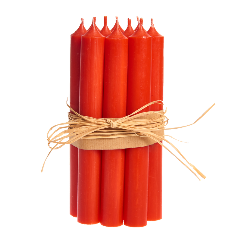 Regular Dinner Candles – Red (Drip-Free, 8h)