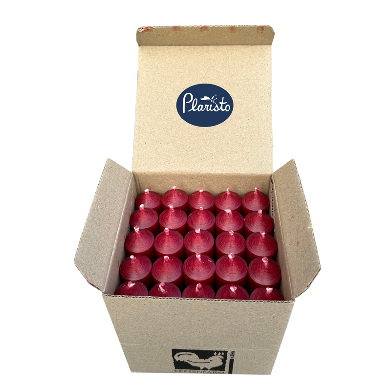 Dark Red, Short Dinner Candles