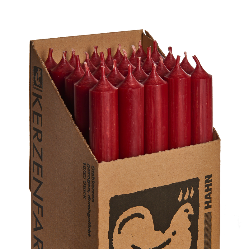 06 Dark Red, Regular Dinner Candles