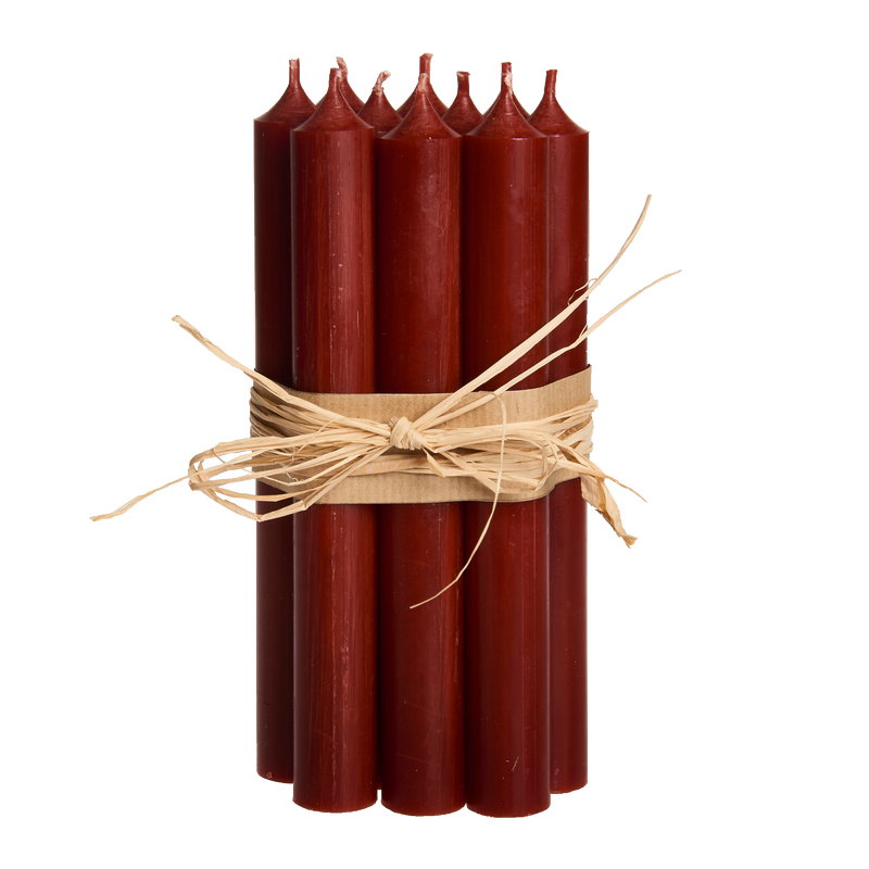 06 Dark Red, Regular Dinner Candles