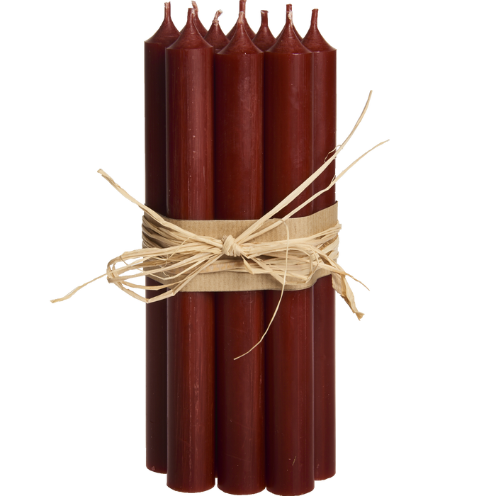 Dark Red, Tall Dinner Candles