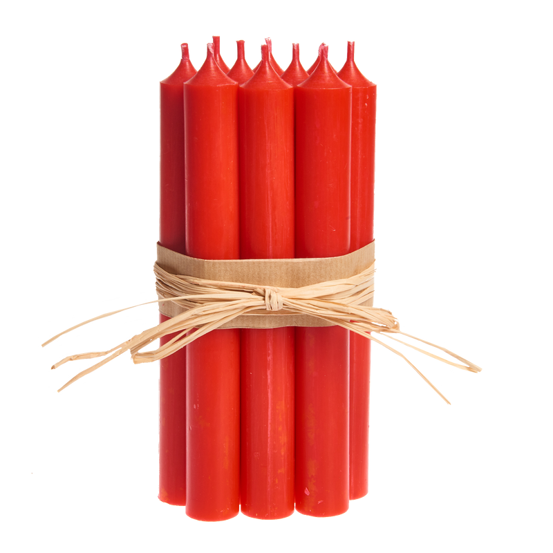 07 Crimson Red, Regular Dinner Candles