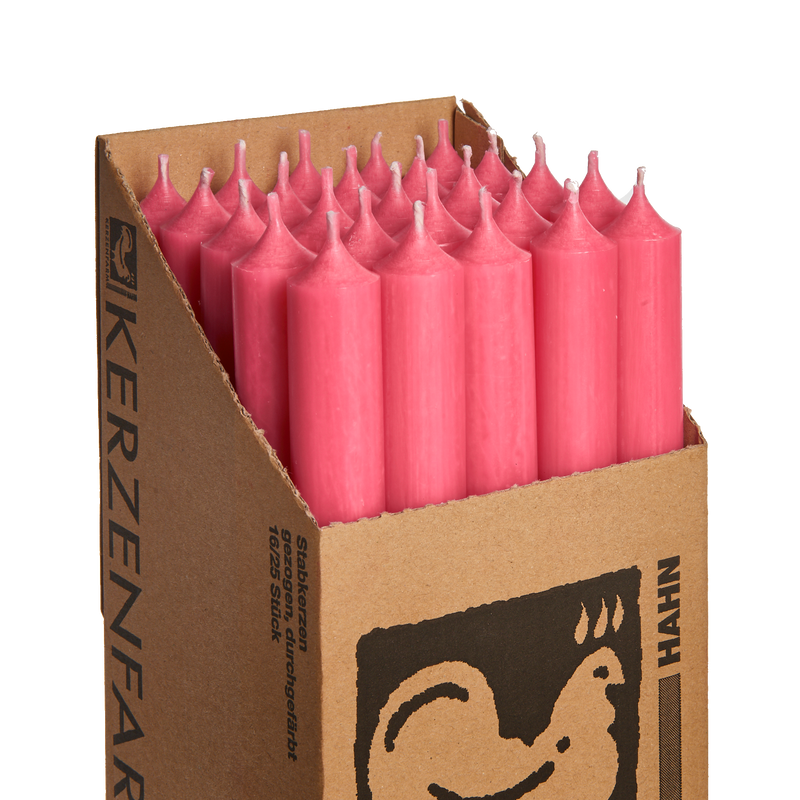 08 Pink, Regular Dinner Candles