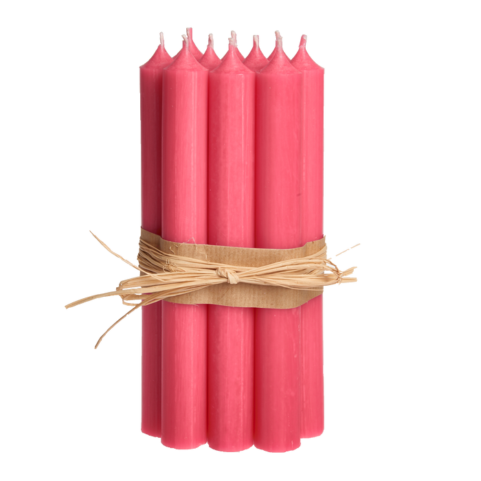 Pink, Regular Dinner Candles