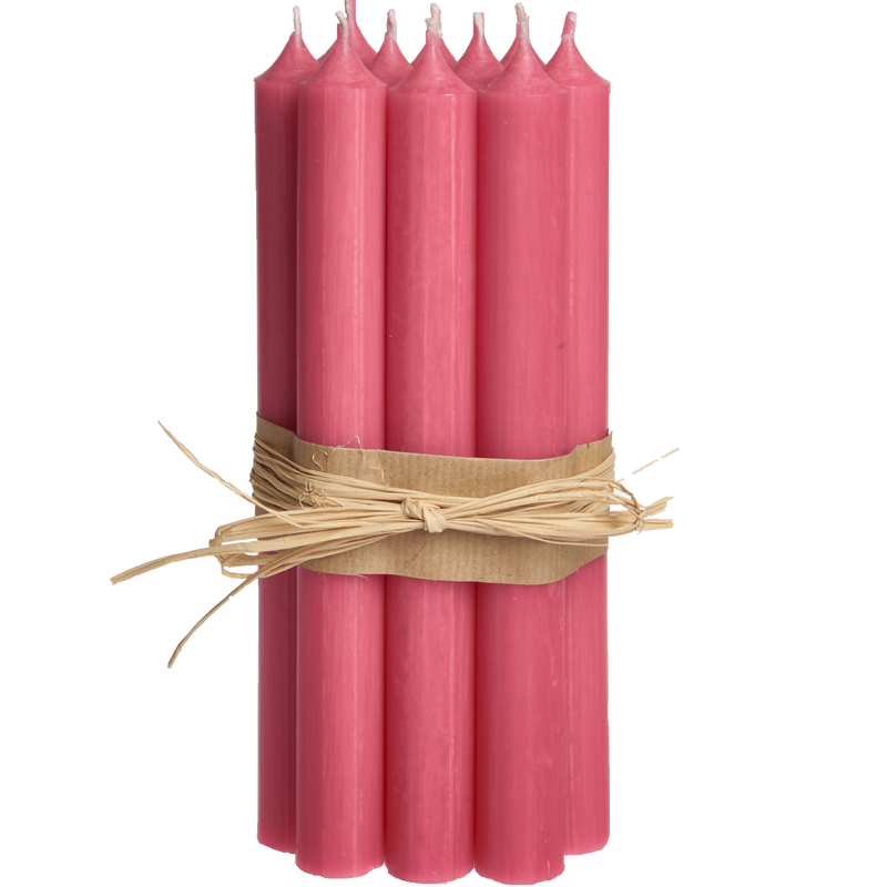 Tall Dinner Candles – Pink (Drip-Free, 11.5h)