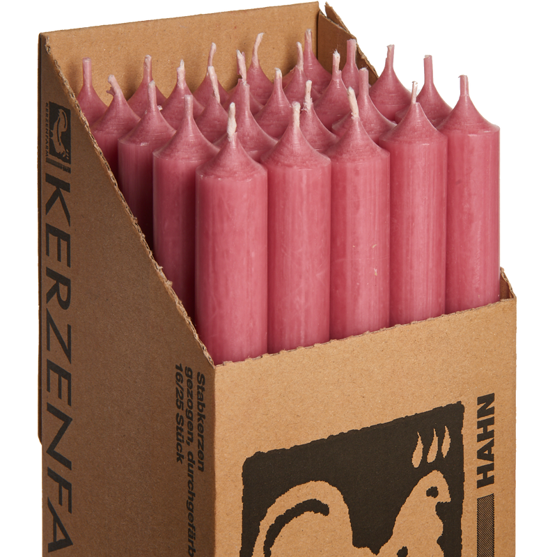 09-Old Rose, Tall Dinner Candles