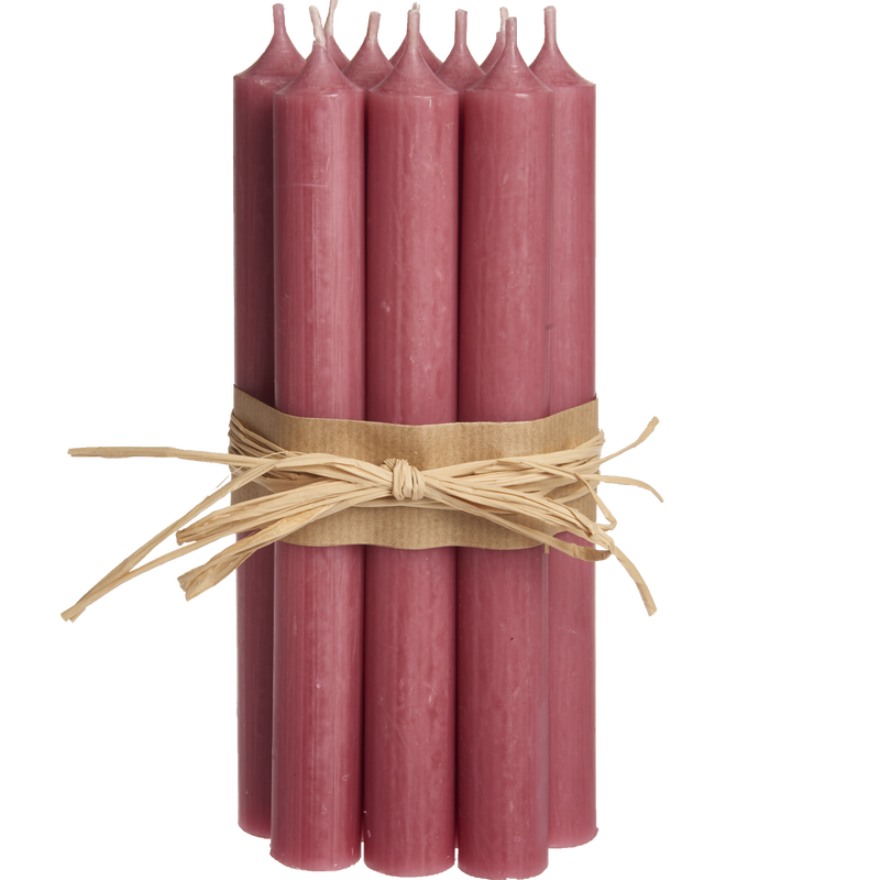 09-Old Rose, Tall Dinner Candles