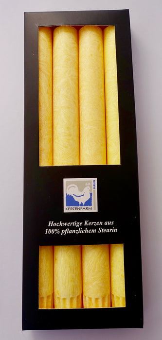 Dinner Candles, Yellow Eco Palm-wax x 4