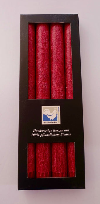 Dinner Candles, Dark Red Eco Palm-wax x 4