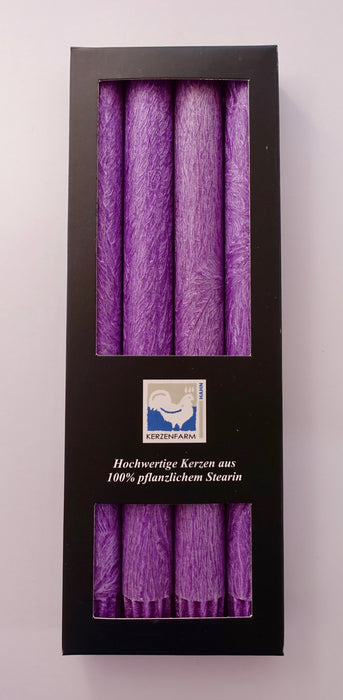 Dinner Candles, Violet Eco Palm-wax x 4