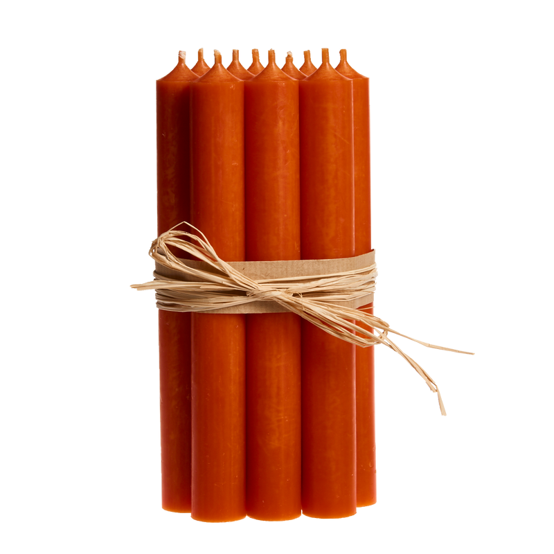 11 Rust, Regular Dinner Candles