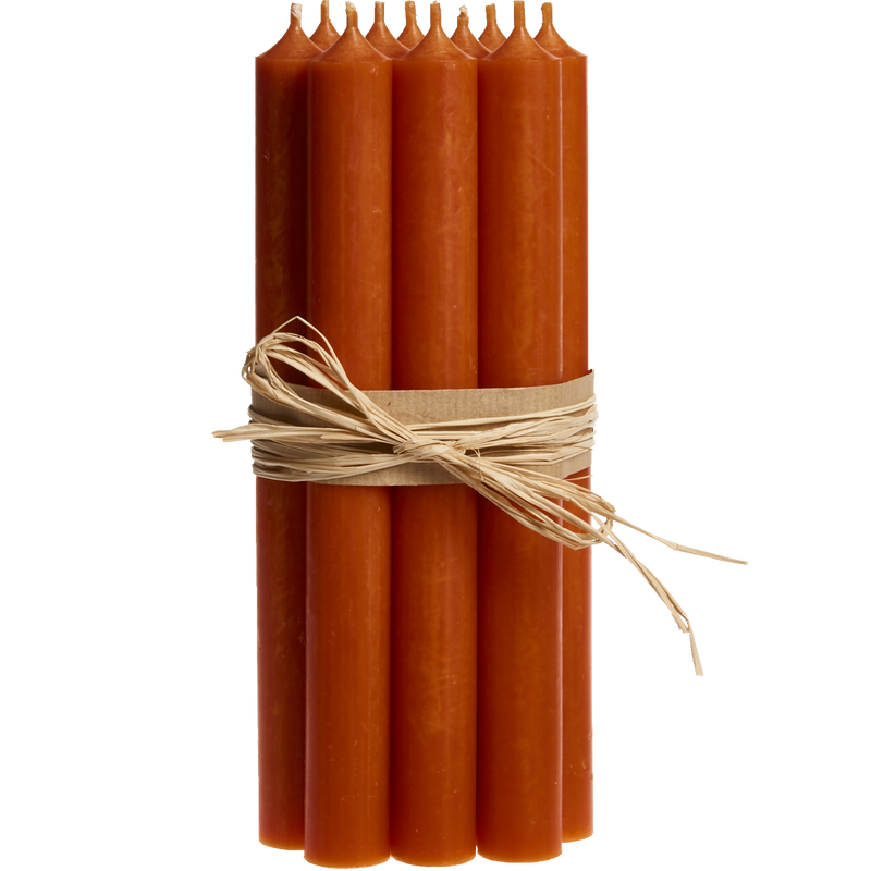 11-Rust, Tall Dinner Candles