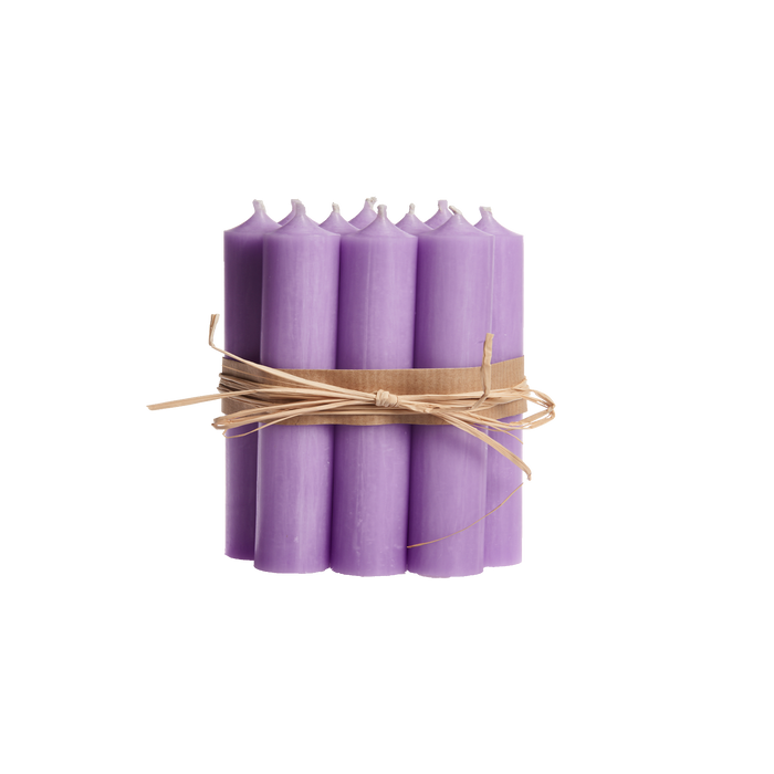 Lavender, Short Dinner Candles