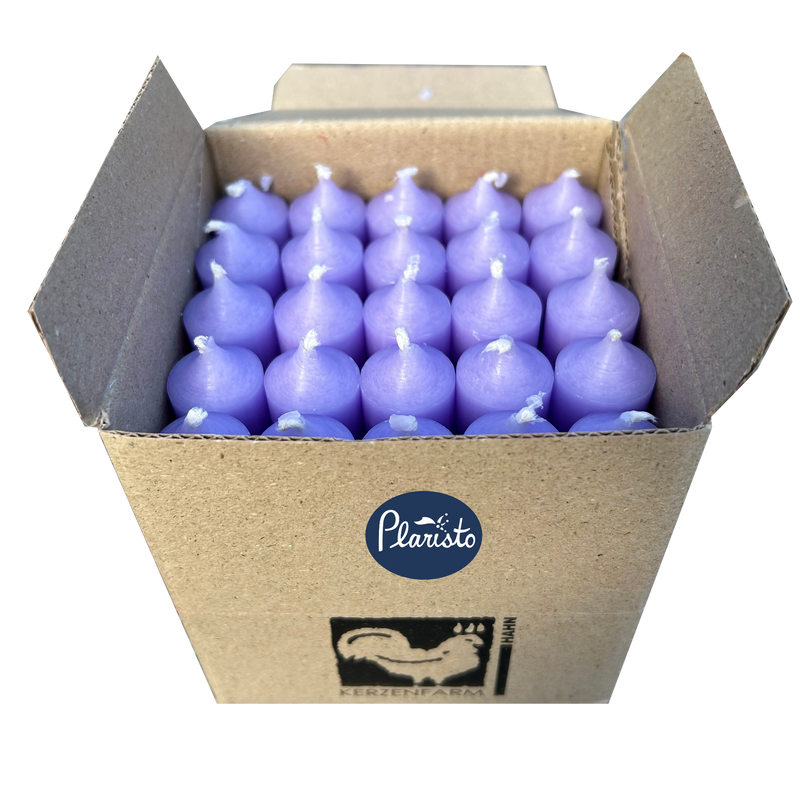 Lavender, Short Dinner Candles