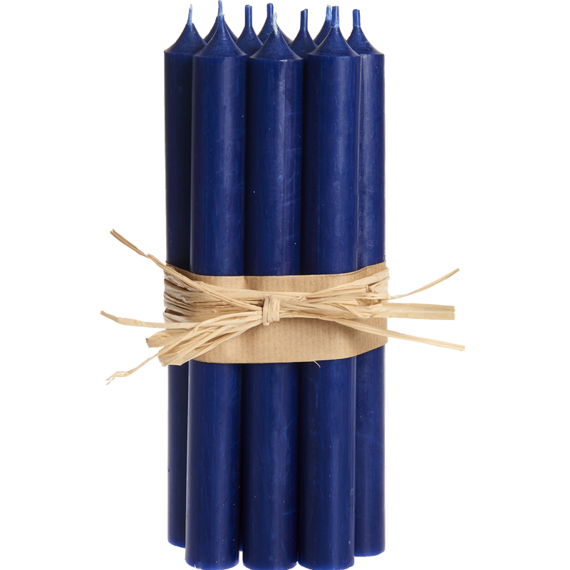 16-Dark Blue, Tall Dinner Candles