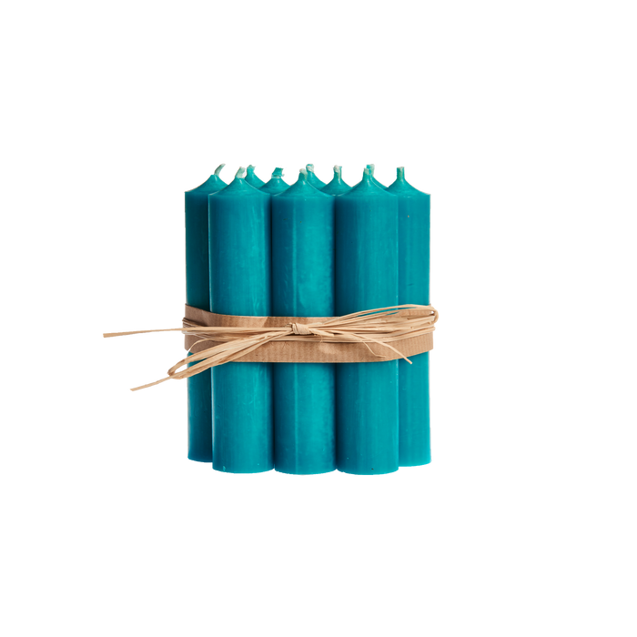 Turquoise, Short Dinner Candles