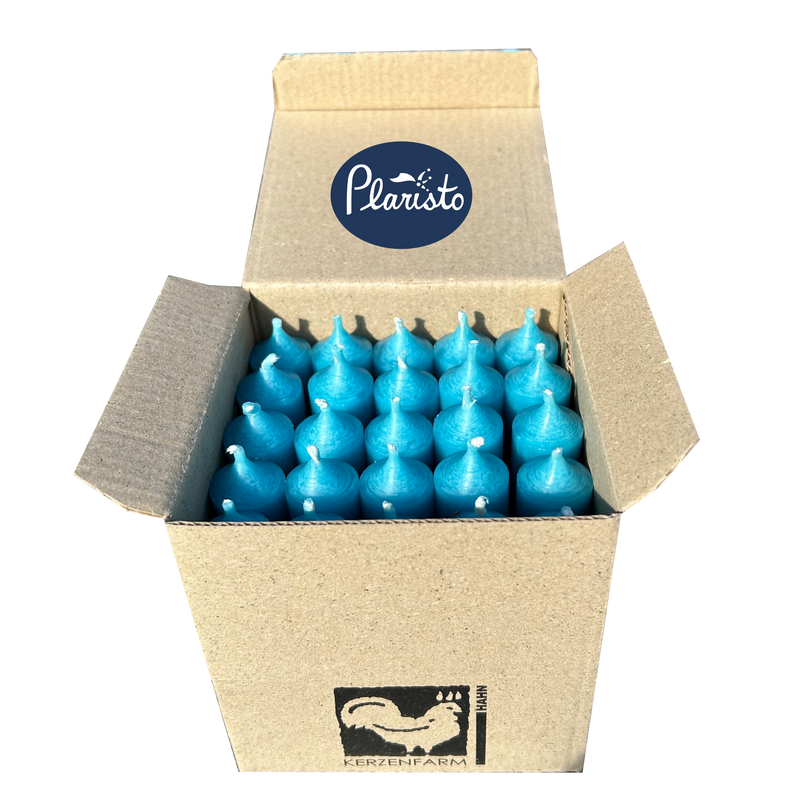 Turquoise, Short Dinner Candles