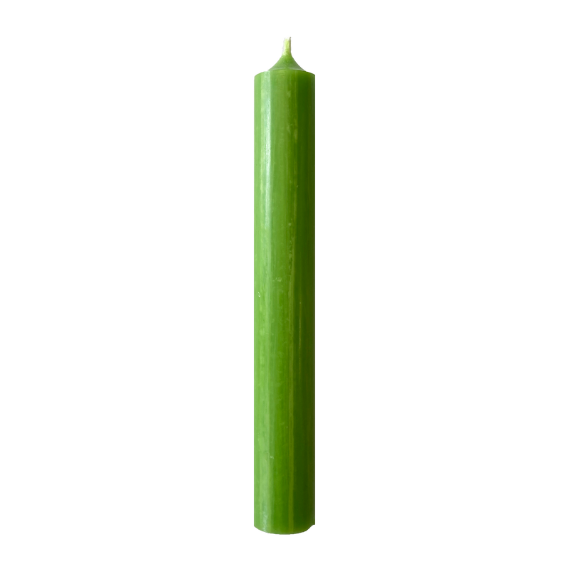 20 Green, Regular Dinner Candles