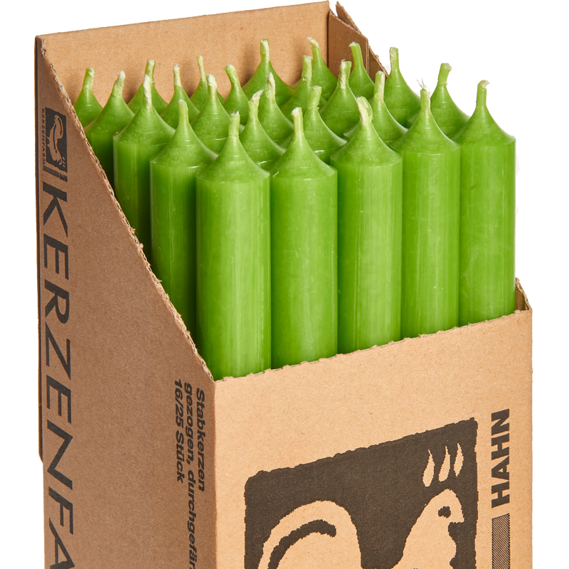 20-Green, Tall Dinner Candles