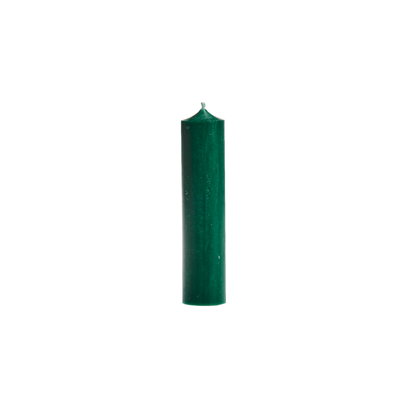 Dark Green, Short Dinner Candles