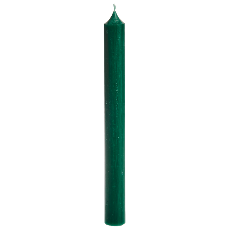 Tall Dinner Candles – Dark Green (Drip-Free, 11.5h)