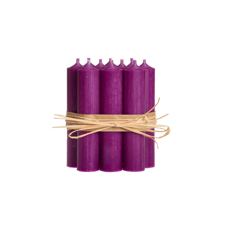 Aubergine, Short Dinner Candles