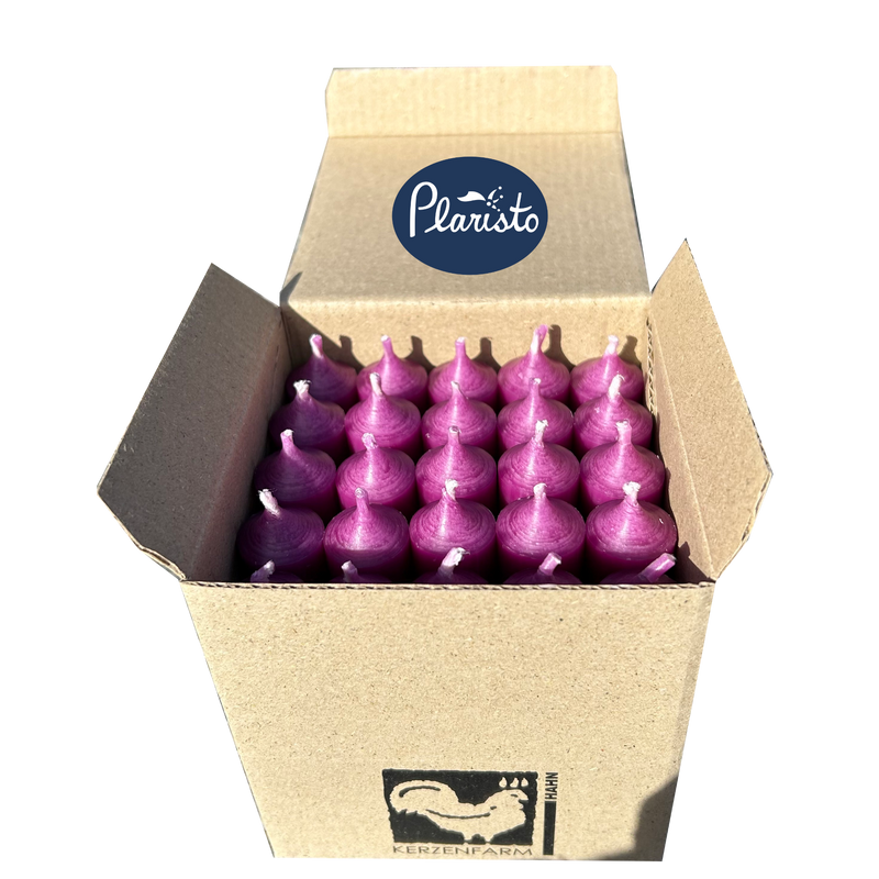 Aubergine, Short Dinner Candles