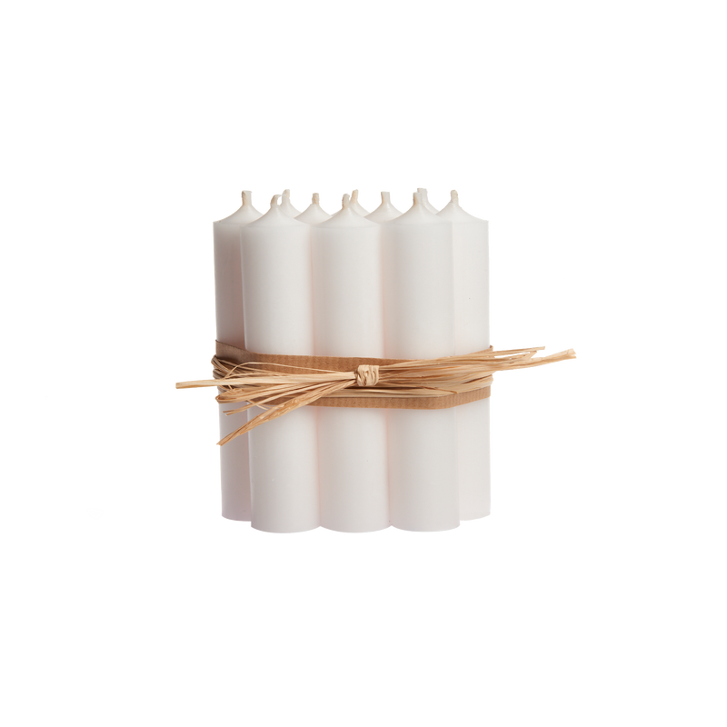 White, Short Dinner Candles