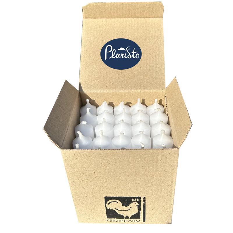 White, Short Dinner Candles