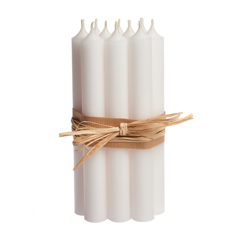 25 White, Regular Dinner Candles