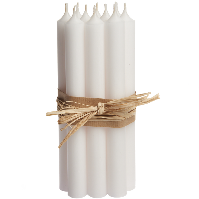 White , Tall Dinner Candles