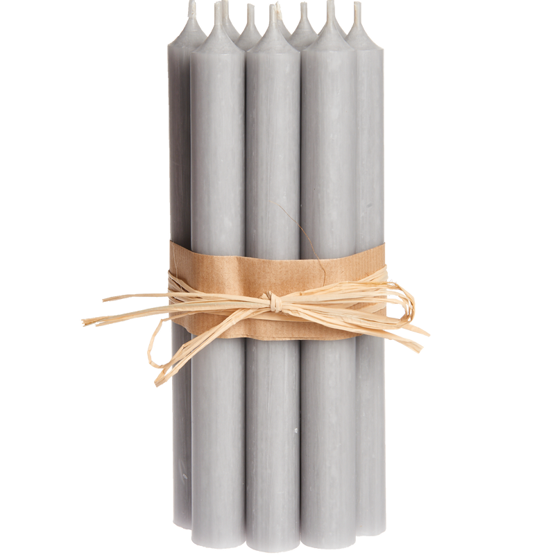 26-Grey , Tall Dinner Candles