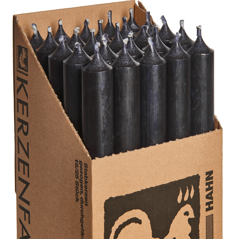 27-Black, Tall Dinner Candles