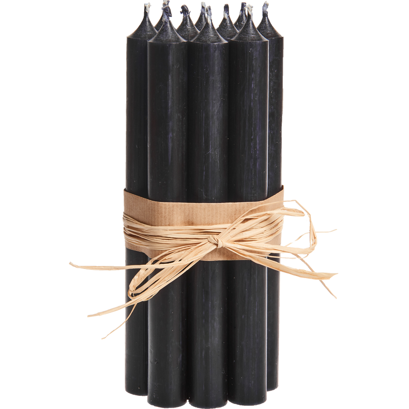 27-Black, Tall Dinner Candles
