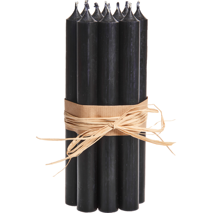 Black, Tall Dinner Candles