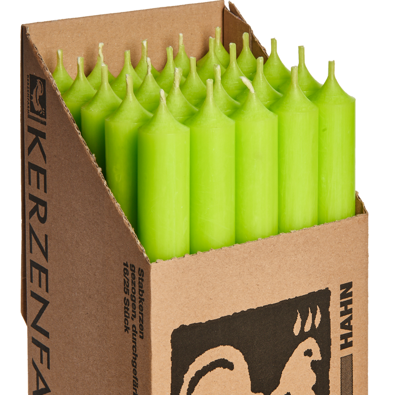 28-Apple Green, Tall Dinner Candles