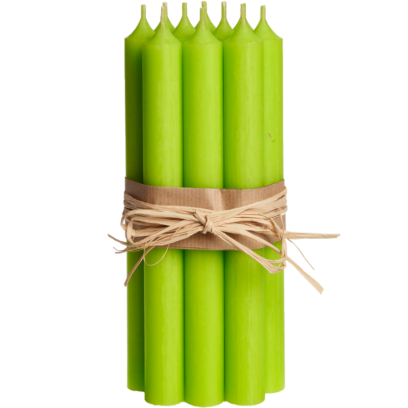 28-Apple Green, Tall Dinner Candles
