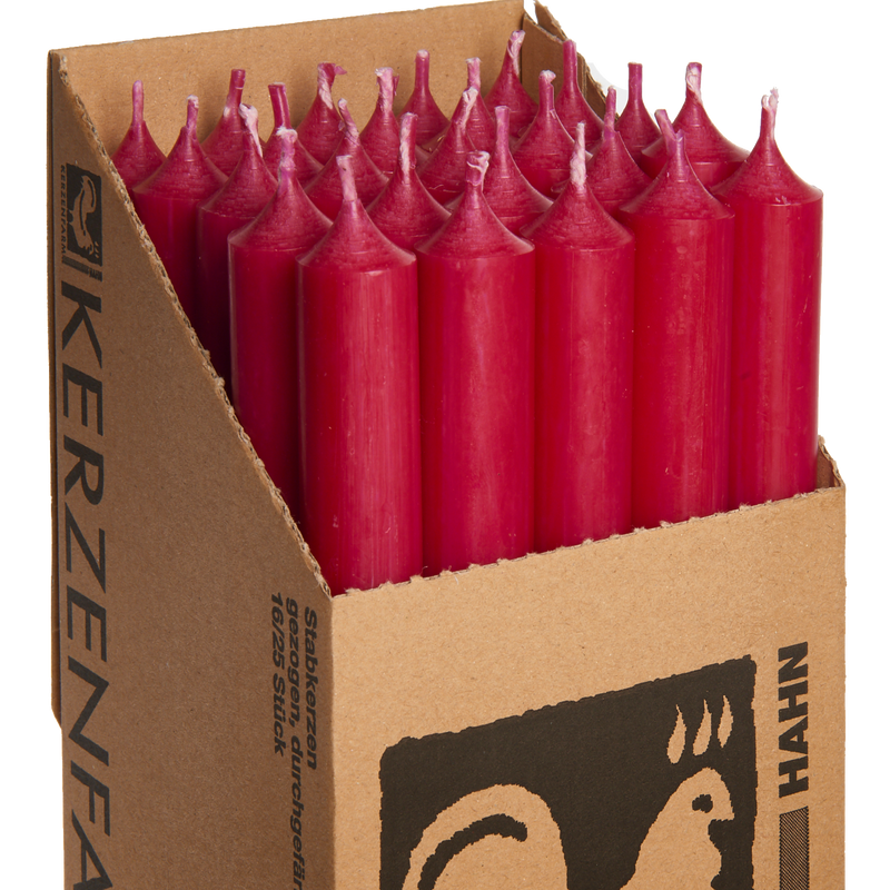 29-Raspberry, Tall Dinner Candles