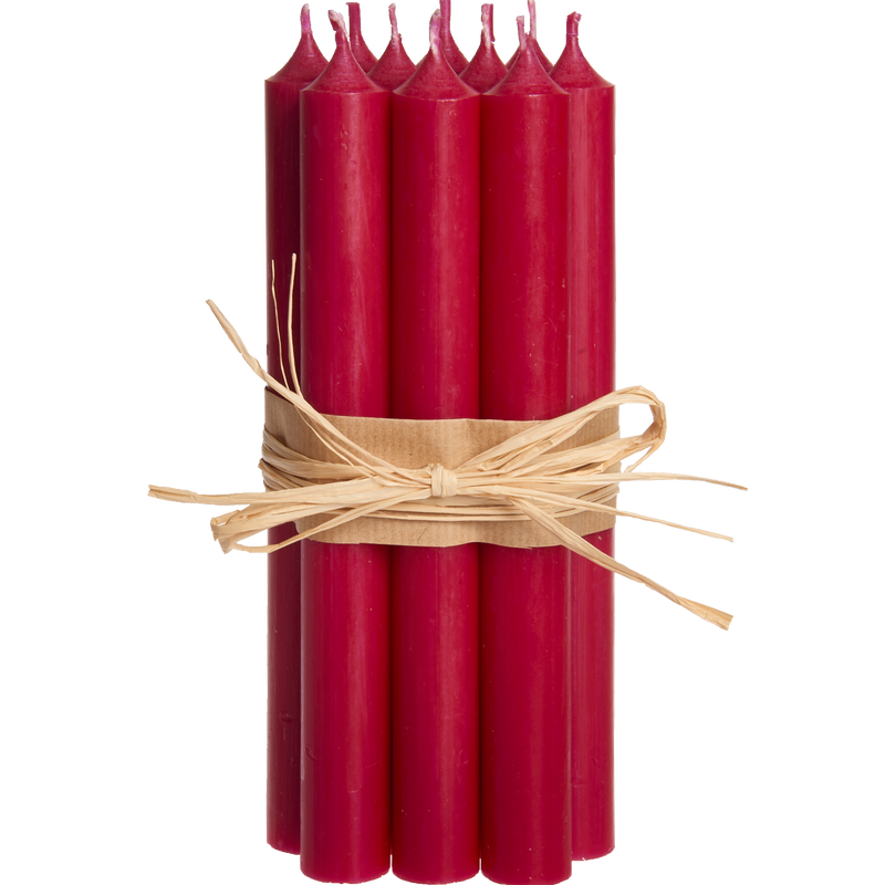 29-Raspberry, Tall Dinner Candles