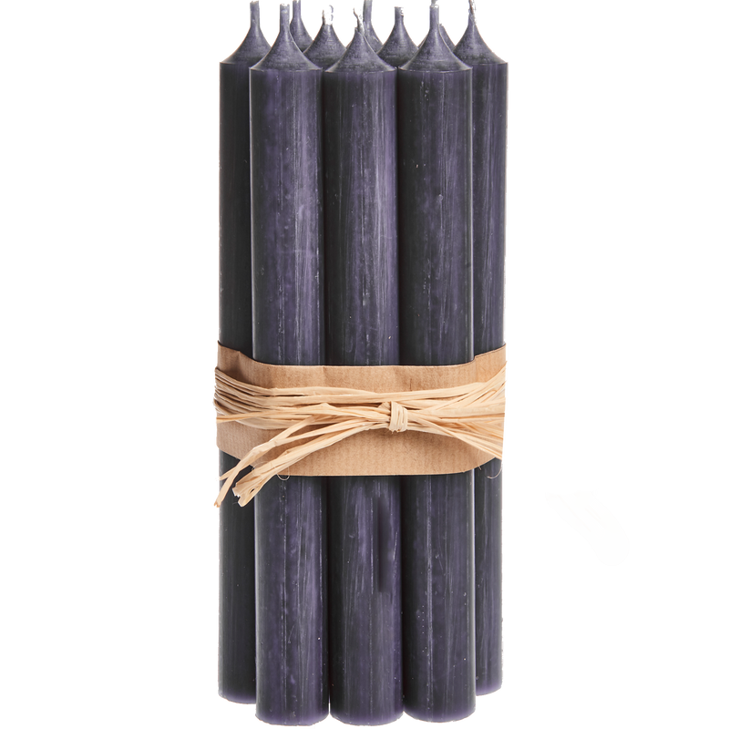 Tall Dinner Candles – Anthracite (Drip-Free, 11.5h)