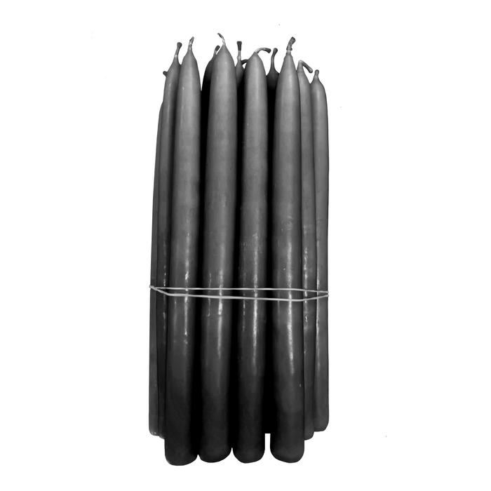 Anthracite, Tapered Handmade Dinner Candles