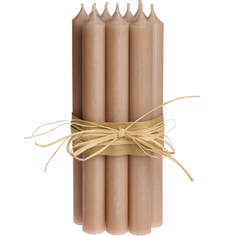 35-Taupe, Tall Dinner Candles