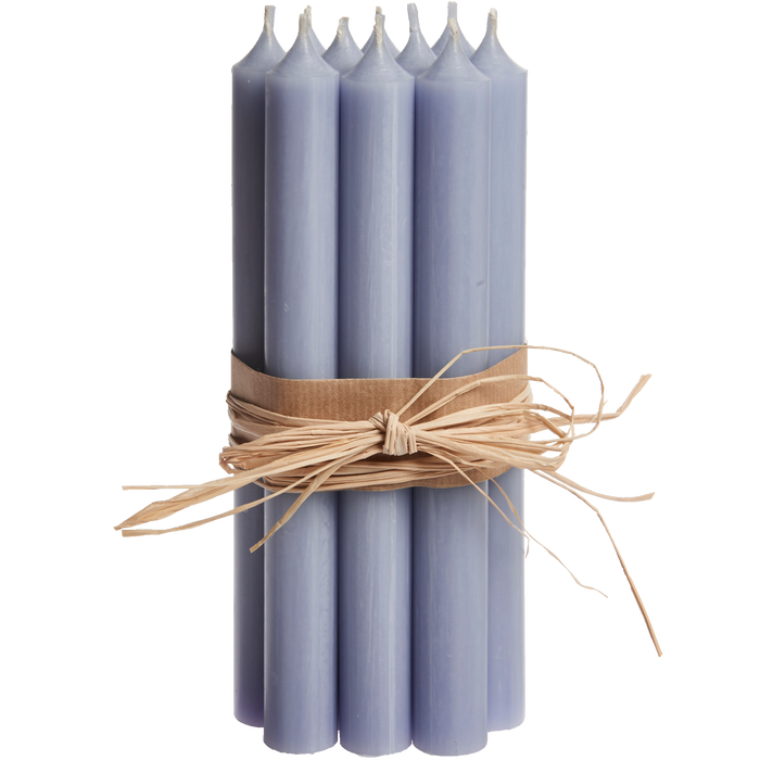 Dove Blue, Tall Dinner Candles