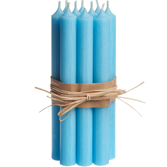 Ice Blue, Tall Dinner Candles