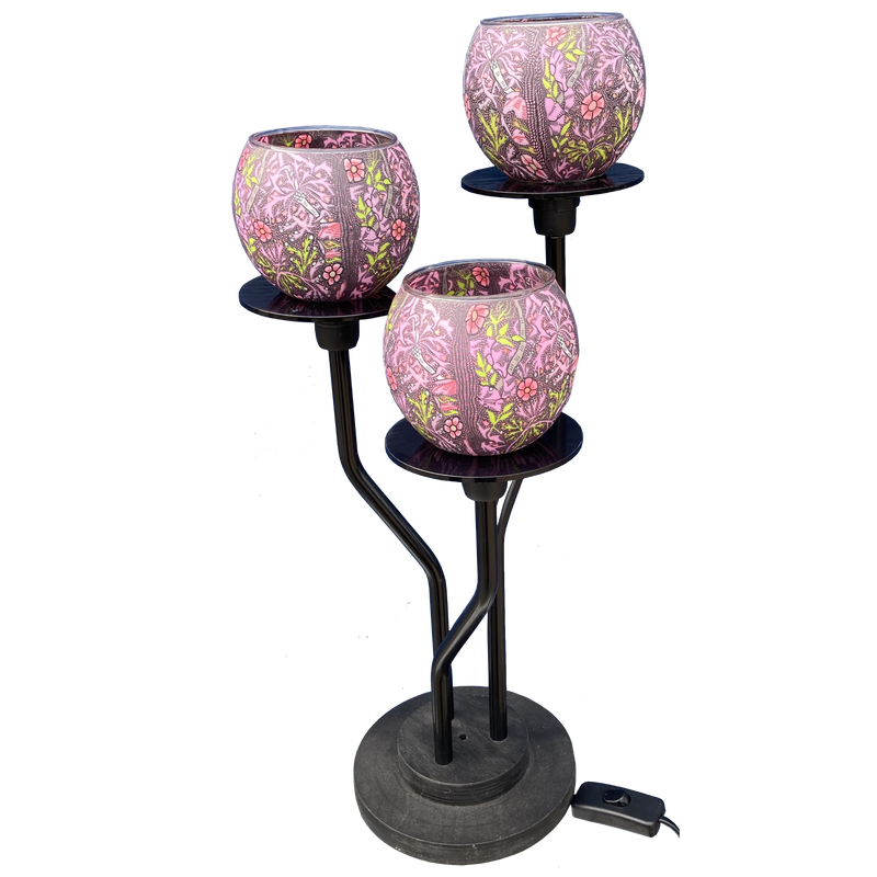 Glowing Glass Lamp for three shades