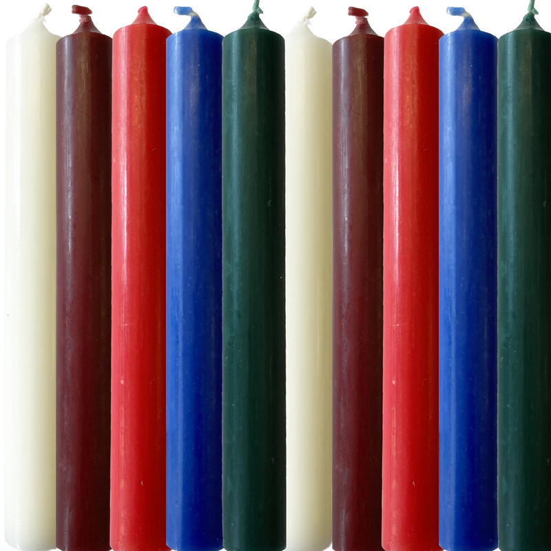 Tall Dinner Candles - Christmas Mix (Set of 10)