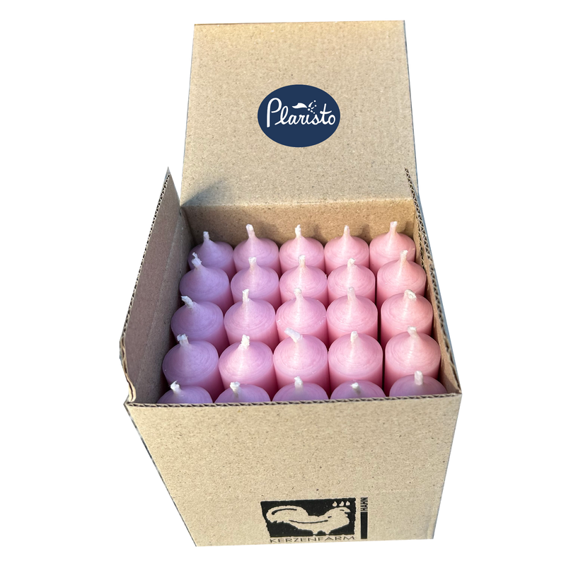 Pastel Rose, Short Dinner Candles