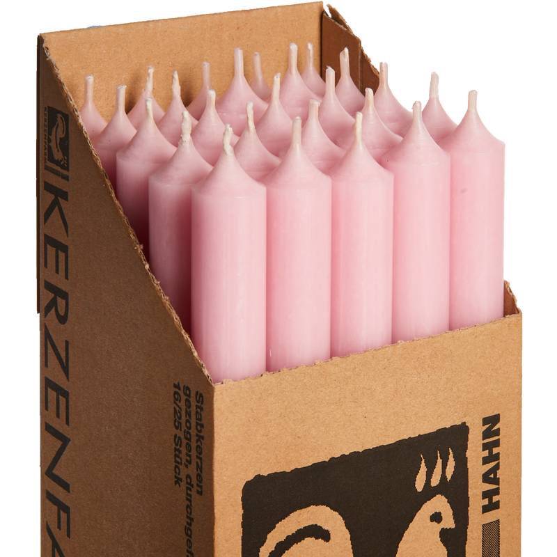 P09-Pastel Rose, Tall Dinner Candles