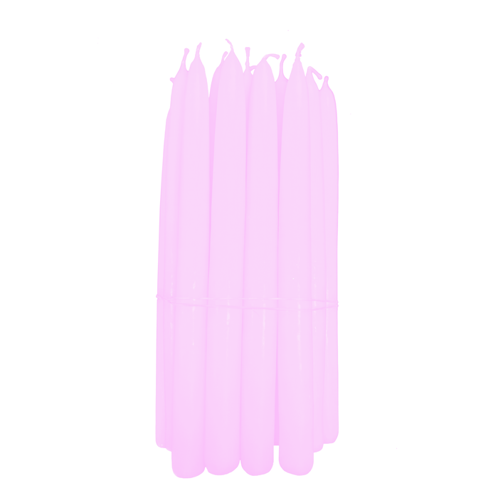 Pastel Pink, Tapered Handmade Dinner Candles